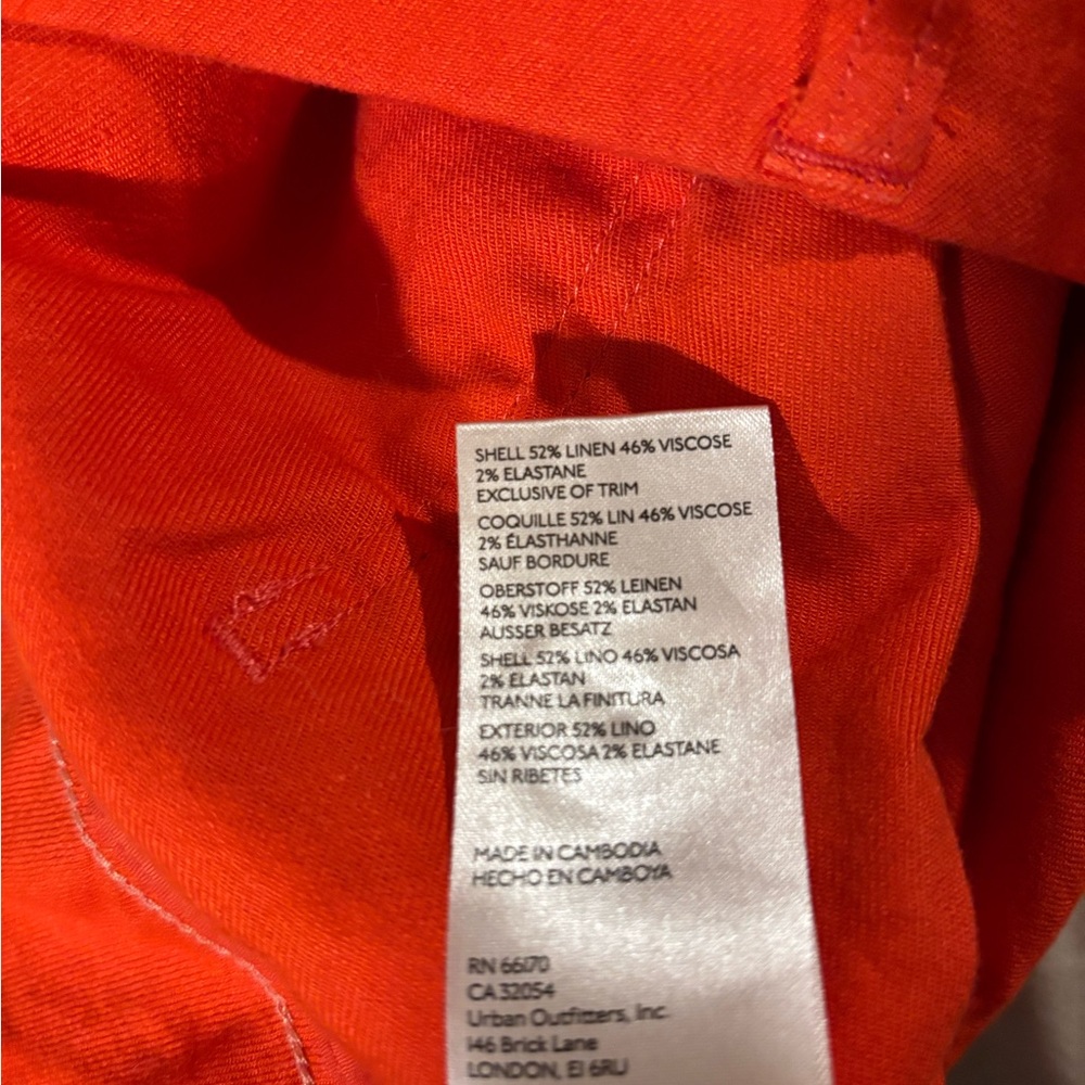 Maeve Anthropologie The Colette Shorts Size 32 Orange High Waisted Pockets Boho - Picture 4 of 6